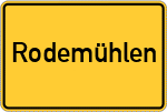 Place name sign Rodemühlen