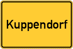 Place name sign Kuppendorf