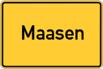 Place name sign Maasen
