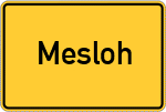 Place name sign Mesloh