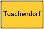 Place name sign Tuschendorf