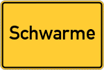 Place name sign Schwarme