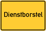 Place name sign Dienstborstel