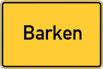 Place name sign Barken