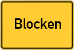 Place name sign Blocken