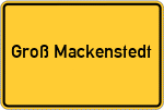Place name sign Groß Mackenstedt