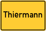Place name sign Thiermann