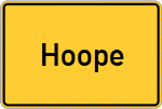 Place name sign Hoope