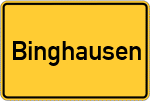 Place name sign Binghausen