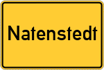 Place name sign Natenstedt