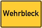 Place name sign Wehrbleck