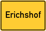 Place name sign Erichshof