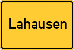 Place name sign Lahausen