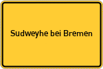 Place name sign Sudweyhe bei Bremen