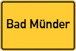 Place name sign Bad Münder