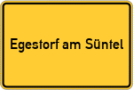 Place name sign Egestorf am Süntel