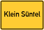 Place name sign Klein Süntel