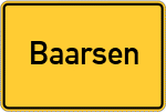 Place name sign Baarsen