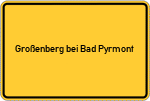 Place name sign Großenberg bei Bad Pyrmont