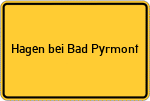 Place name sign Hagen bei Bad Pyrmont