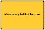 Place name sign Kleinenberg bei Bad Pyrmont