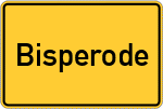 Place name sign Bisperode