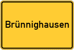 Place name sign Brünnighausen, Kreis Hameln