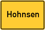 Place name sign Hohnsen