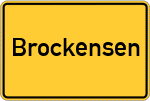 Place name sign Brockensen