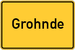Place name sign Grohnde