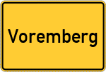 Place name sign Voremberg