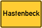 Place name sign Hastenbeck
