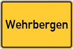Place name sign Wehrbergen