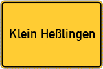 Place name sign Klein Heßlingen, Kreis Grafschaft Schaumburg