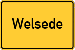 Place name sign Welsede, Kreis Grafschaft Schaumburg