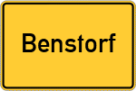 Place name sign Benstorf, Niedersachsen