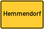 Place name sign Hemmendorf, Niedersachsen