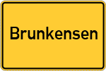 Place name sign Brunkensen