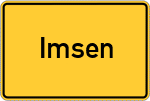 Place name sign Imsen