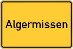 Place name sign Algermissen