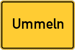 Place name sign Ummeln, Niedersachsen
