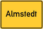 Place name sign Almstedt