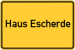 Place name sign Haus Escherde
