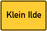 Place name sign Klein Ilde