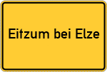 Place name sign Eitzum bei Elze, Leine
