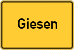 Place name sign Giesen