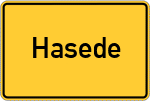 Place name sign Hasede