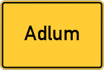 Place name sign Adlum
