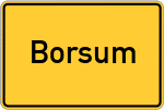 Place name sign Borsum, Kreis Hildesheim