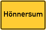 Place name sign Hönnersum